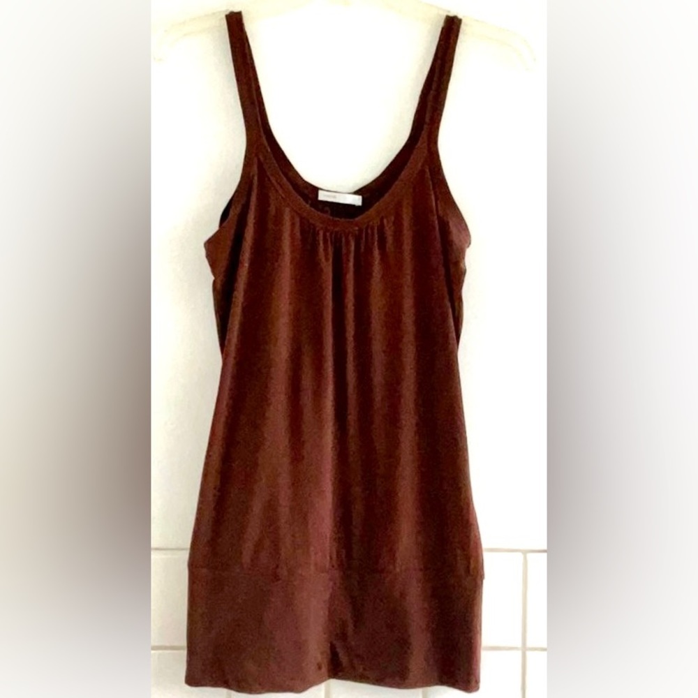 VINCE Women’s Brown Soft Cotton Camisole Tank Top  Preowned